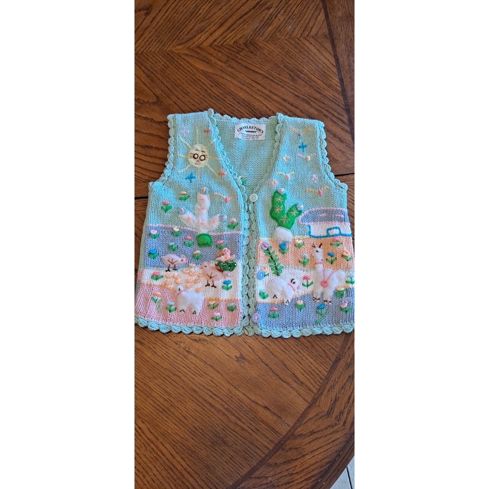 Kids Sweater Vest By Charleston's Handmade By Native Americans In Peru 100%...
